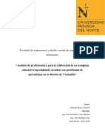 Analisis de Problematica para El Equipamiento Educacion Especial en El Distrito de Ventanilla