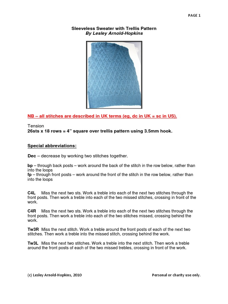 Crochet Men Vest Pattern | Download Free PDF | Crochet | Sewing