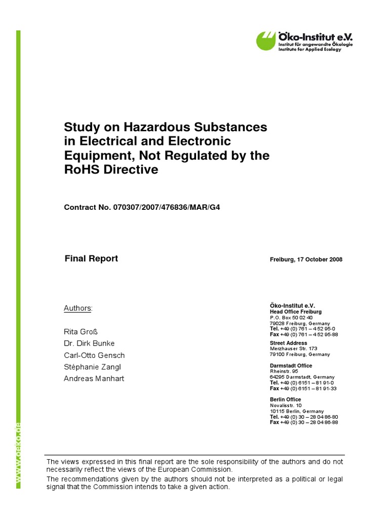 Hazardous Substances Report Polyvinyl Chloride Hazards