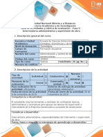 Guía de Actividades y Rúbrica de Evaluación - Fase 5 - Interventoría Administrativa y Supervisión de Obra