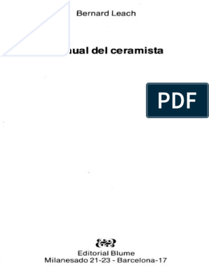 B Leach PDF, PDF, Cerámica
