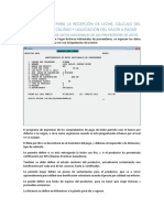 Procedimiento para La Recepción de Leche