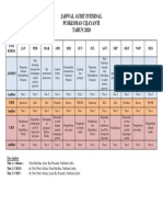 Jadwal Audit Internal 2020