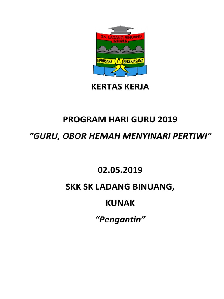 Kertas Kerja Hari Guru 2018 Pdf