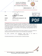 Regional Memorandum No. 110 s.2017