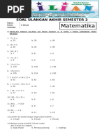 Soal UAS Matematika Kelas 2 SD Semester 2 Dan Kunci Jawaban PDF