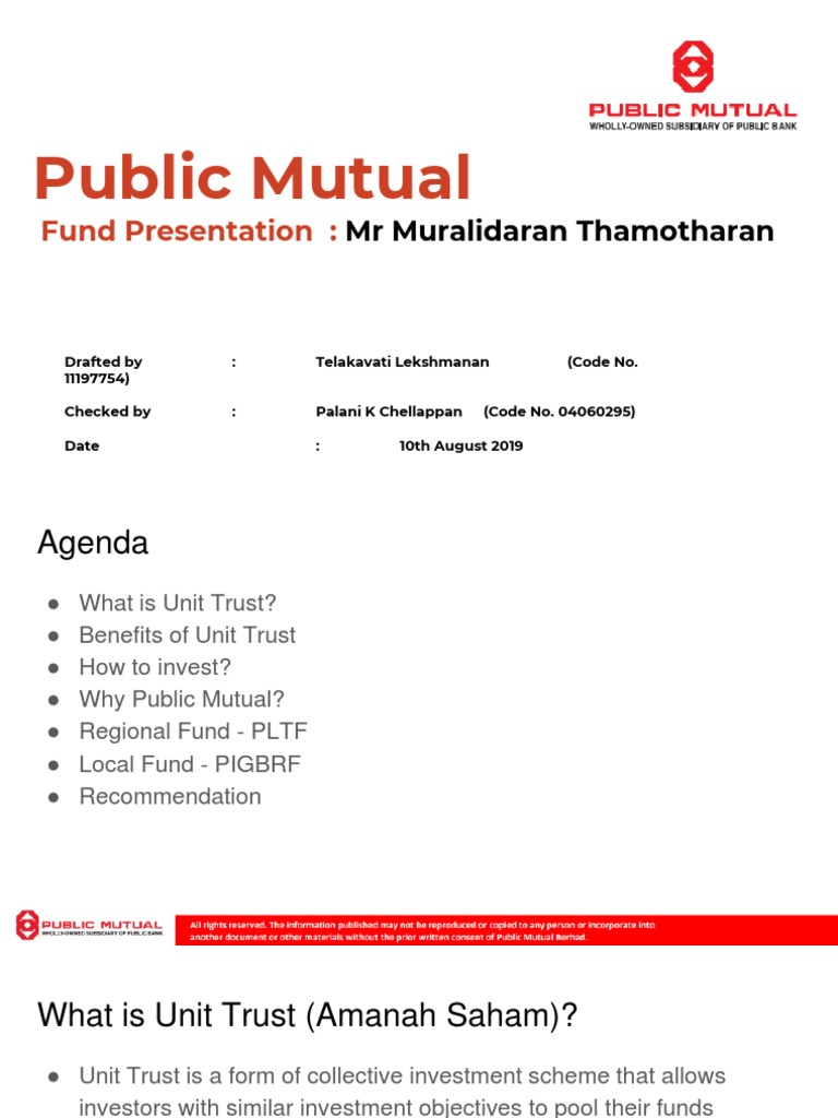 Mr Murali Fund Presentation Pdf Investment Fund Investor