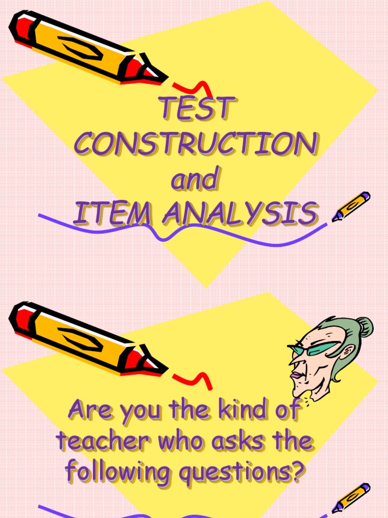 Item Analysis (Line) PDF Multiple Choice Tests