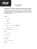 Calculus 2 Diagnostic Exam