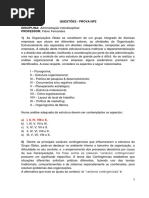 Gabarito - Lista de Exercícios - Administração Interdisciplinar - NP2