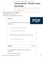 Historial de Evaluaciones para Alvarez Meza Nelly Daniela - Examen Parcial - Semana 4 PDF