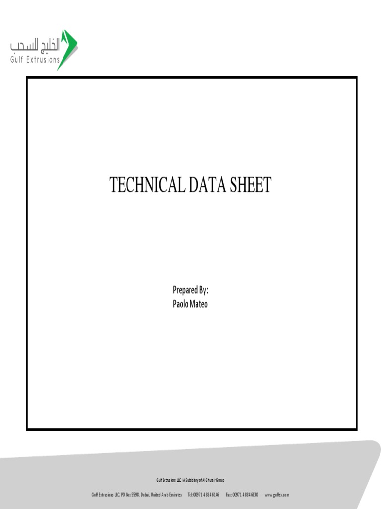 Technical Data Sheet | PDF | Companies | Dubai