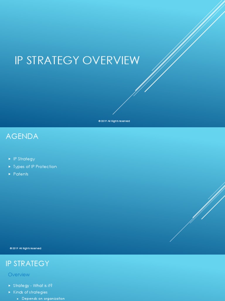 IP Strategy Overview | PDF | Intellectual Property | Patent