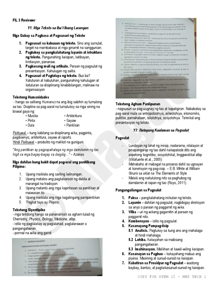 FIL 3 Reviewer | PDF