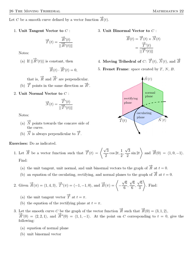The Moving Trihedral PDF Manifold Differential Geometry