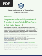 Advanced Journal of Toxicology: Current Research