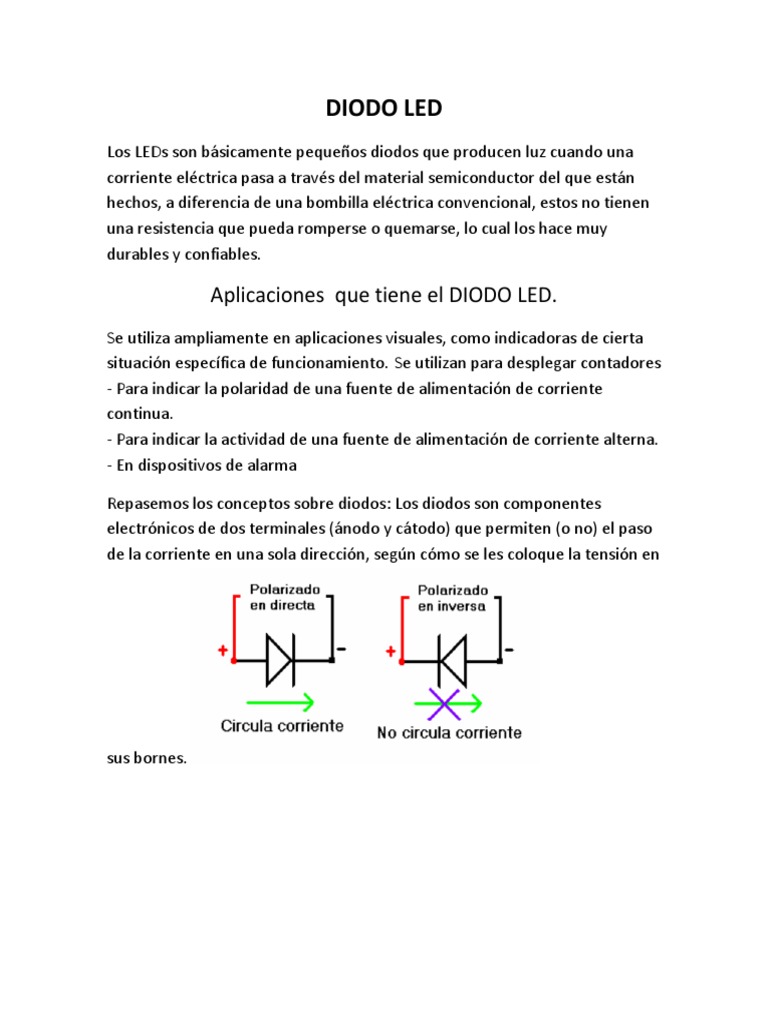 Diodo Led | PDF | Diodo | Diodo emisor de luz