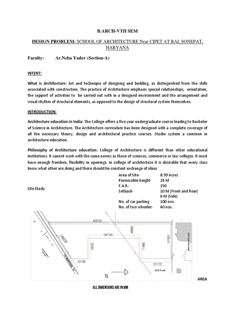 Design Problem 1 - School of Architecture | PDF | Design | Learning
