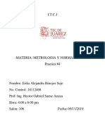 Práctica No 4. Medición de Exteriores de Piezas Con Vernier