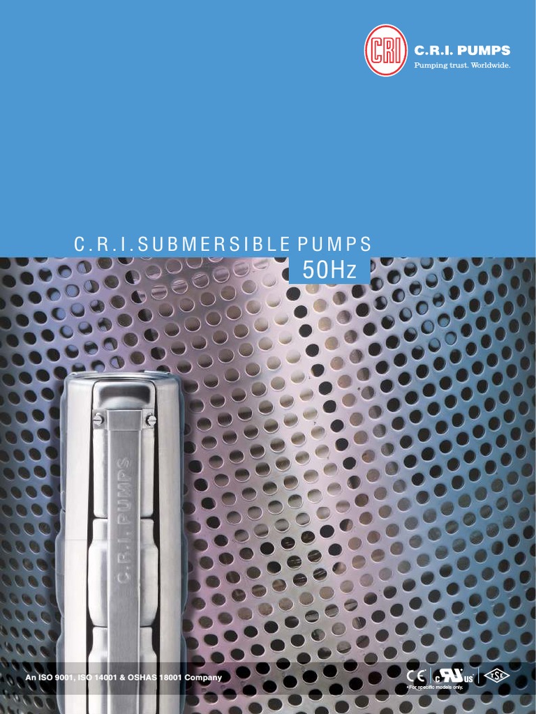 50Hz Submersible Pumps CRI PDF | PDF | Pump | Valve