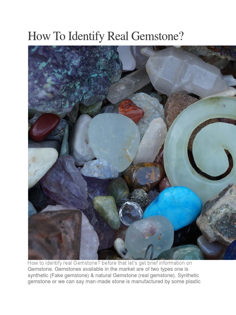 How To Identify Real Gems Stone PDF Gemstone Jewellery Components
