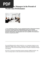 Maint Manager Performance Persuit
