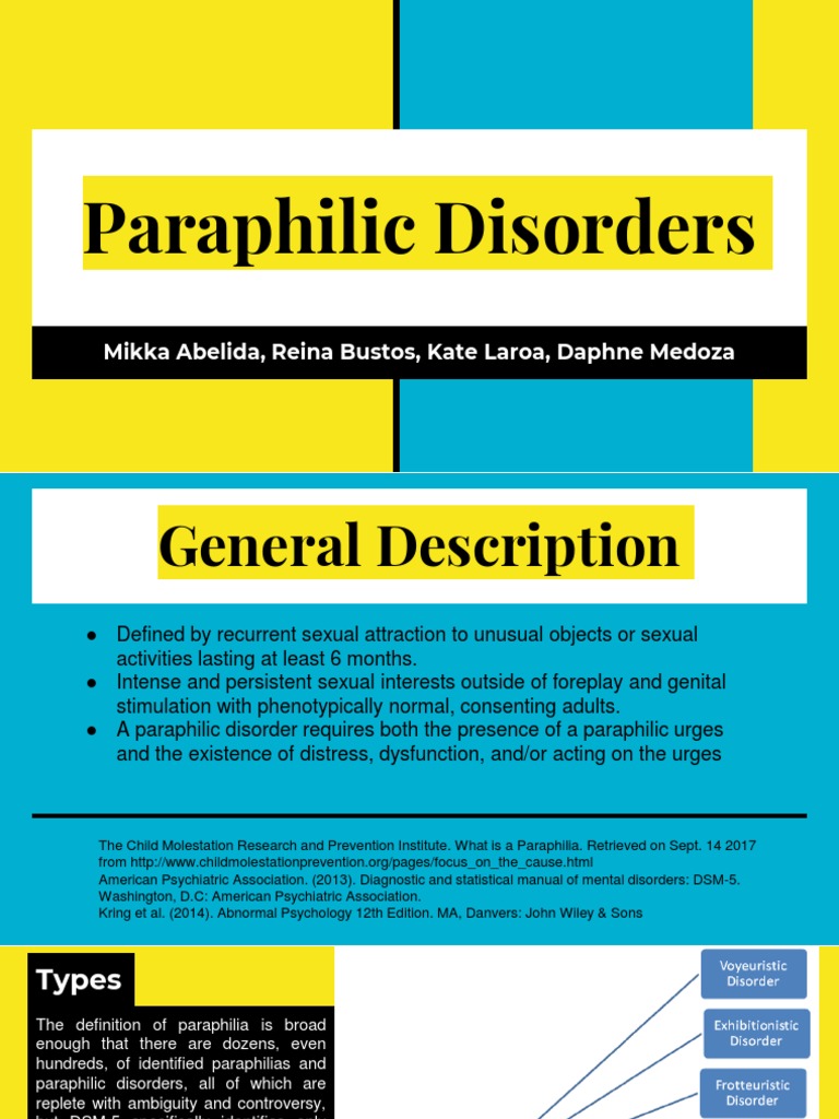 Paraphilic Disorders PDF Sexual Fetishism Pedophilia