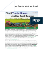 Top 8 Tractor Brands Ideal For Small Farmers