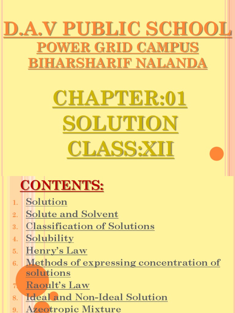 Chemistry PPT Solution | PDF | Osmosis | Solution