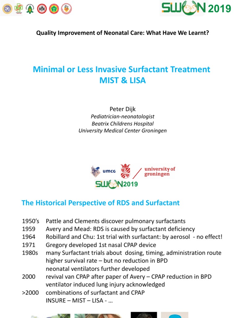 Neonatal Surfactant Techniques: MIST & LISA | PDF | Medical Treatments ...