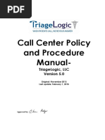 TriageLogic Call Center Policy and Procedure Feb2018 v5.0