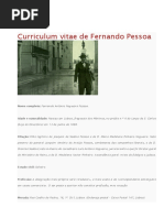 Curriculum Vitae de Fernando Pessoa