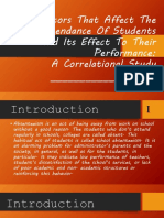 Factors That Affect The Attendance of Students and