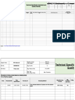 Technical Specs Agreement & Quality Planning