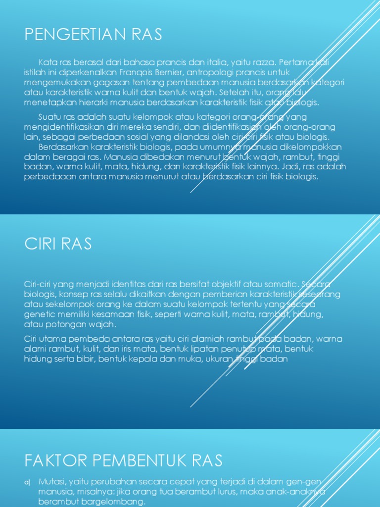 Pengertian dan Ciri-Ciri Ras Manusia | PDF | Ilmu Sosial | Kajian ...