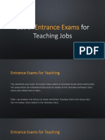 List of Entrance Exams For Teaching