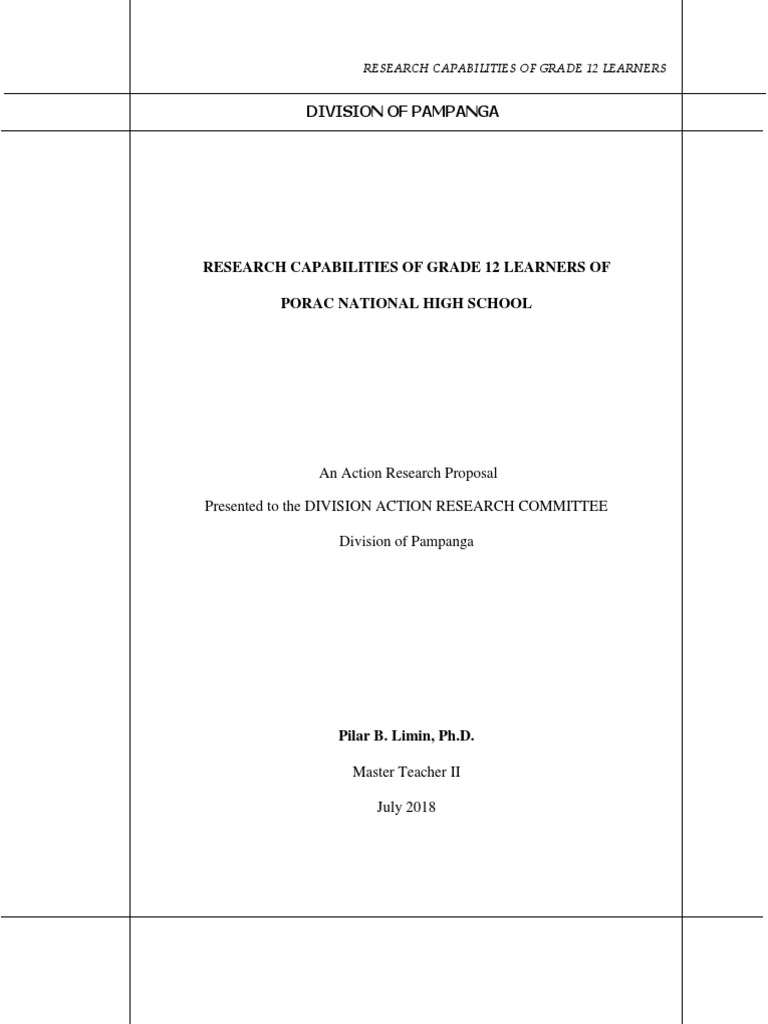 Grade 12 Learners' Research Capabilities | PDF | Survey Methodology ...