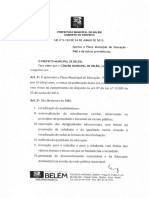 Plano Municipal de Educacao de Belem - 2015 PDF