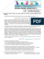 Soal UAS Bahasa Indonesia Kelas 6 SD Semester 1 (Ganjil) Dan Kunci Jawaban