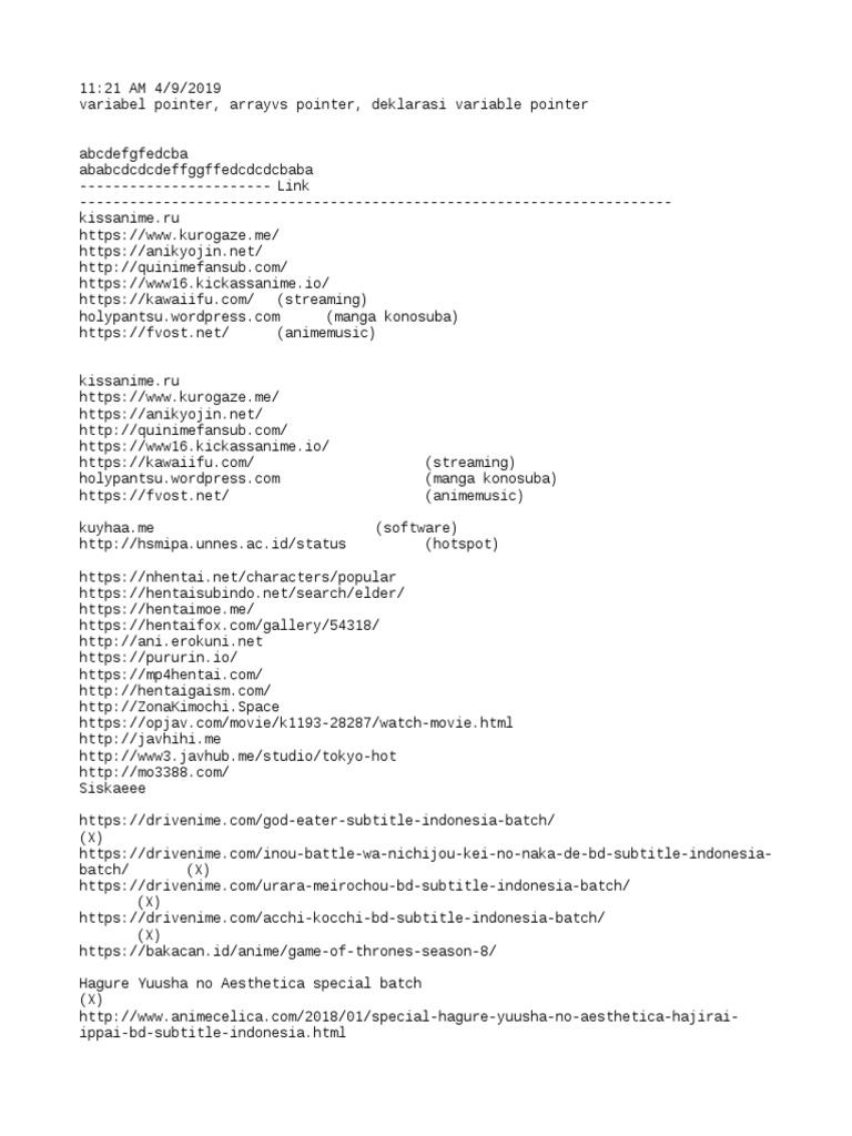 List Anime Leisure