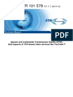 ETSI Document On Youtube Service Quality PDF