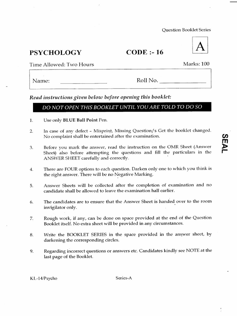 Aiims Question Paper PDF Id Behaviour Therapy