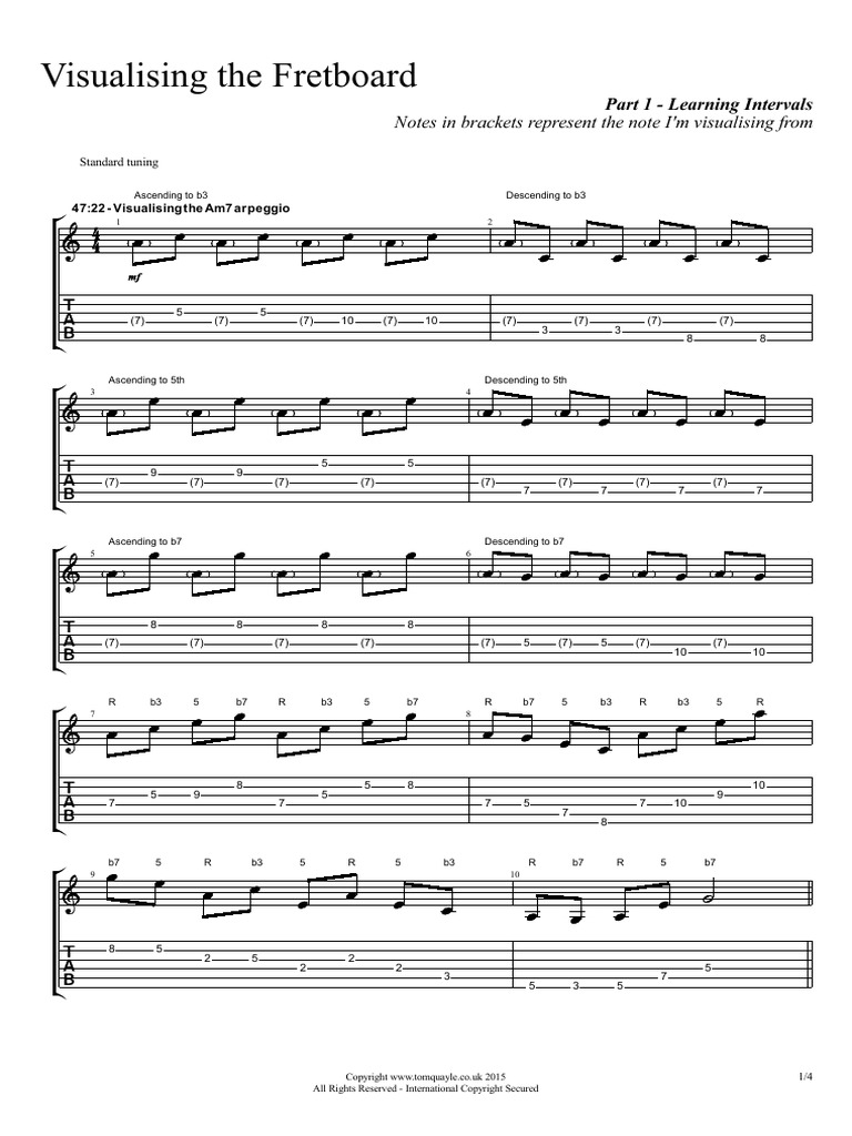 Visualising The Fretboard PT 1 PDF | PDF | Musical Compositions | Music ...