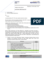 Surat Pelaksanaan Uji Petik PKM 2019