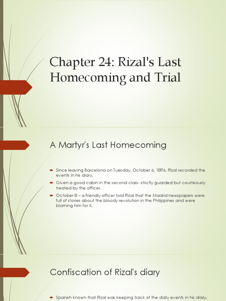 Chapter 24 Rizal S Last Homeing And Trial Pdf Violence