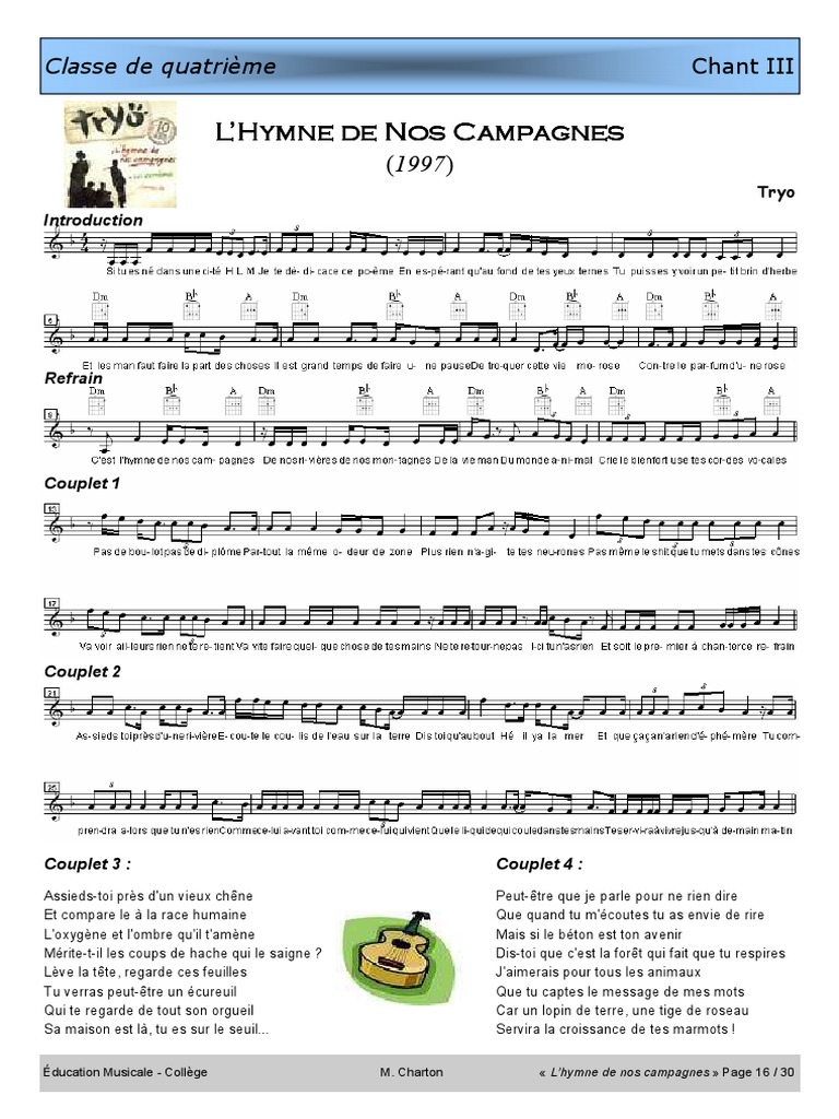 Tryo L Hymne De Nos Campagnes