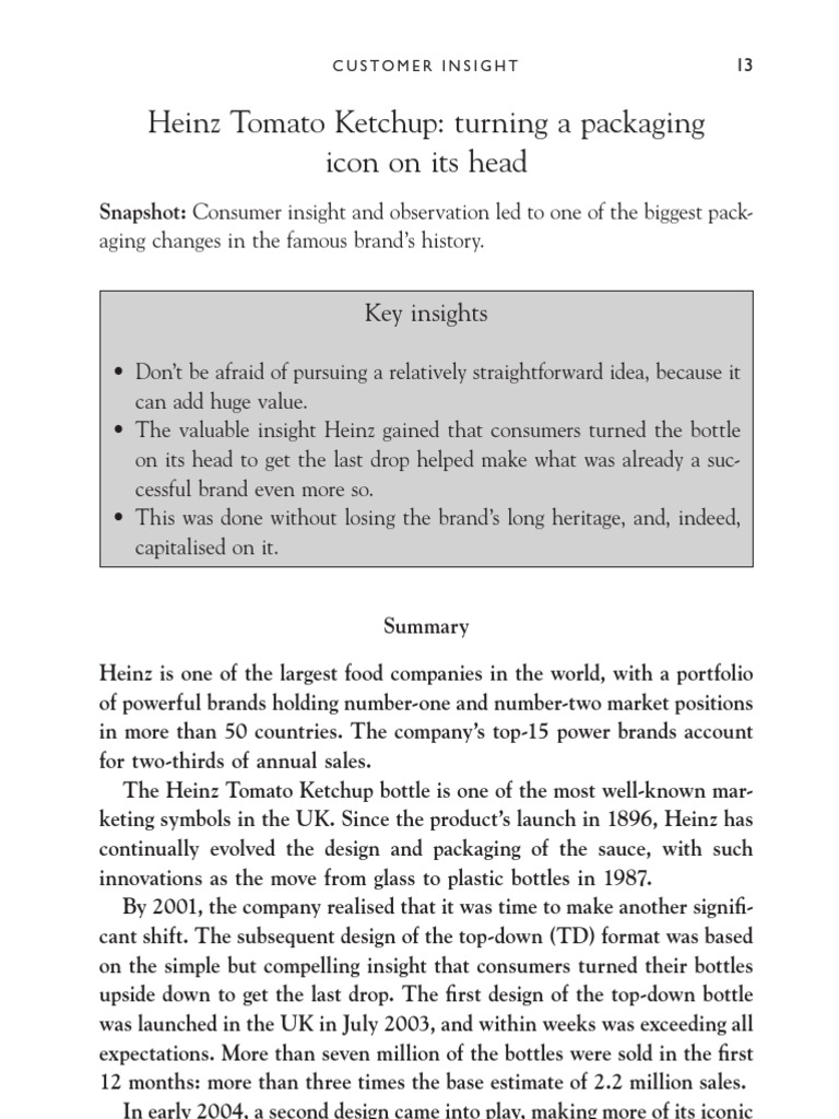 Heinz case study wacc picture