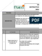 Instructivo de Trabajo para Cosecha de Palma