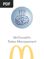 Sales Management McDonald's