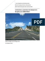 Cuaderno de Anotaciones y Ejercicios de Trabajo de La Disciplina de CARRETERAS I